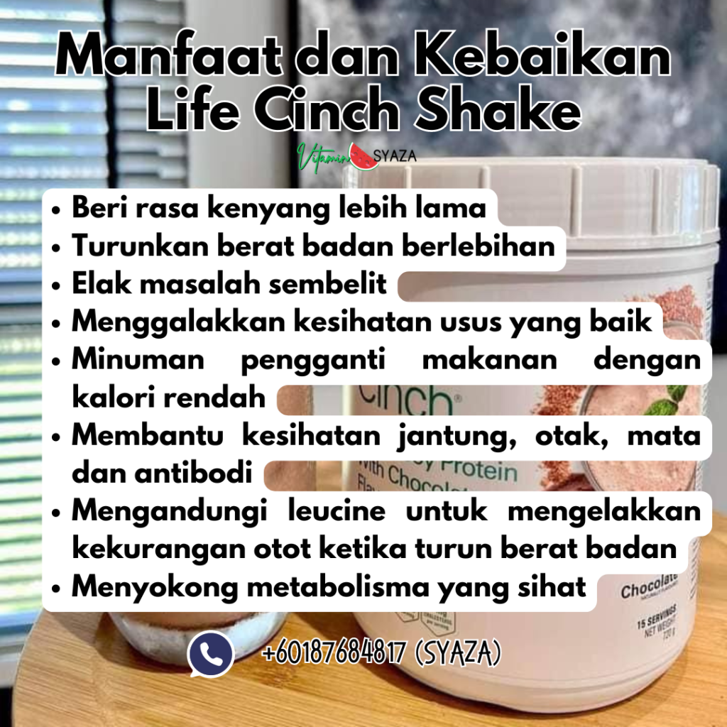 Kebaikan, manfaat dan fungsi Life Cinch Shake Shaklee